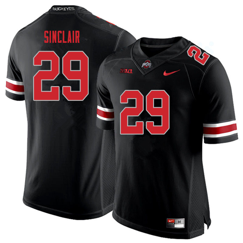 Men #29 Darryl Sinclair Ohio State Buckeyes College Football Jerseys Sale-Blackout